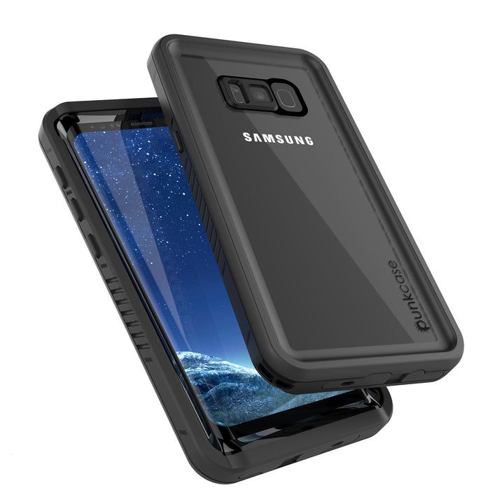 Galaxy S8 Waterproof Case, Punkcase [Extreme Series] [Slim Fit] [IP68 Certified] [Shockproof] [Snowproof] [Dirproof] Armor Cover [Black] 