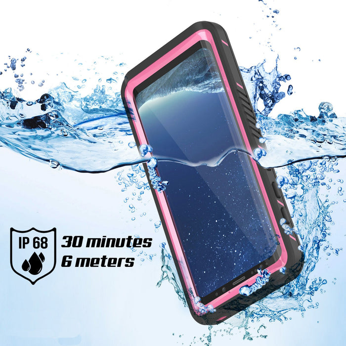 Galaxy S8 Waterproof Case, Punkcase [Extreme Series] [Slim Fit] [IP68 Certified] [Shockproof] [Snowproof] [Dirproof] Armor Cover W/ Built In Screen Protector for Samsung Galaxy S8 [Pink] (Color in image: Teal)