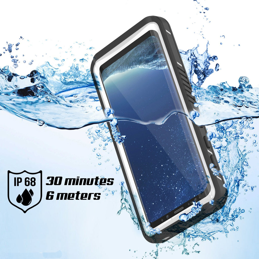 Galaxy S8 PLUS Waterproof Case, Punkcase [Extreme Series] [Slim Fit] [IP68 Certified] [Shockproof] [Snowproof] [Dirproof] Armor Cover [White] 