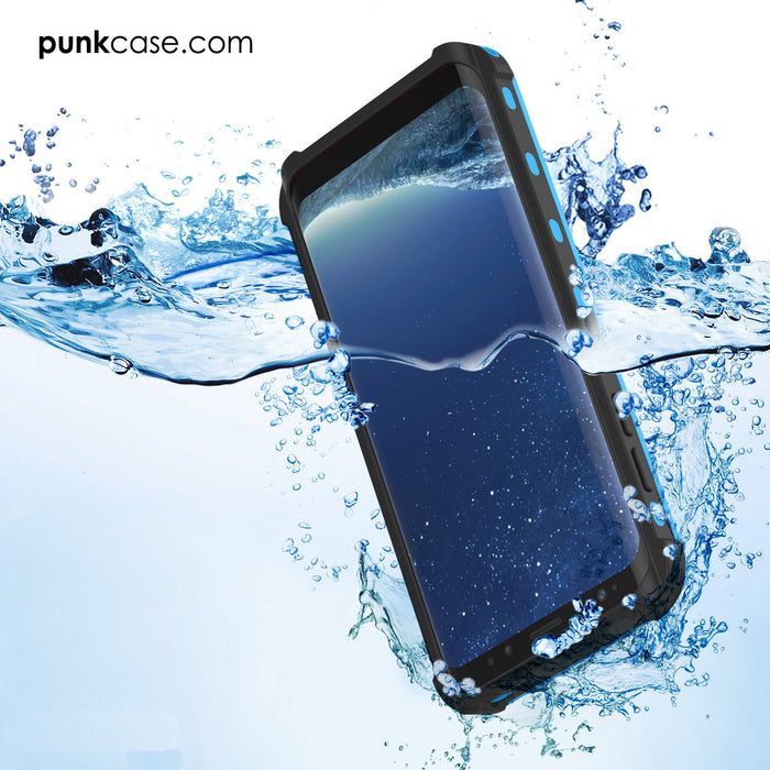 Protector [PURPLE]Galaxy S8 Waterproof Case, Punkcase [KickStud Series] [Slim Fit] [IP68 Certified] [Shockproof] [Snowproof] Armor Cover [Light Blue] (Color in image: Teal)