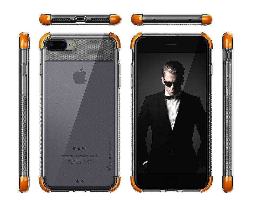 iPhone 7+ Plus Case, Ghostek Covert 2 Series for iPhone 7+ Plus Protective Case [ Orange] (Color in image: Black)