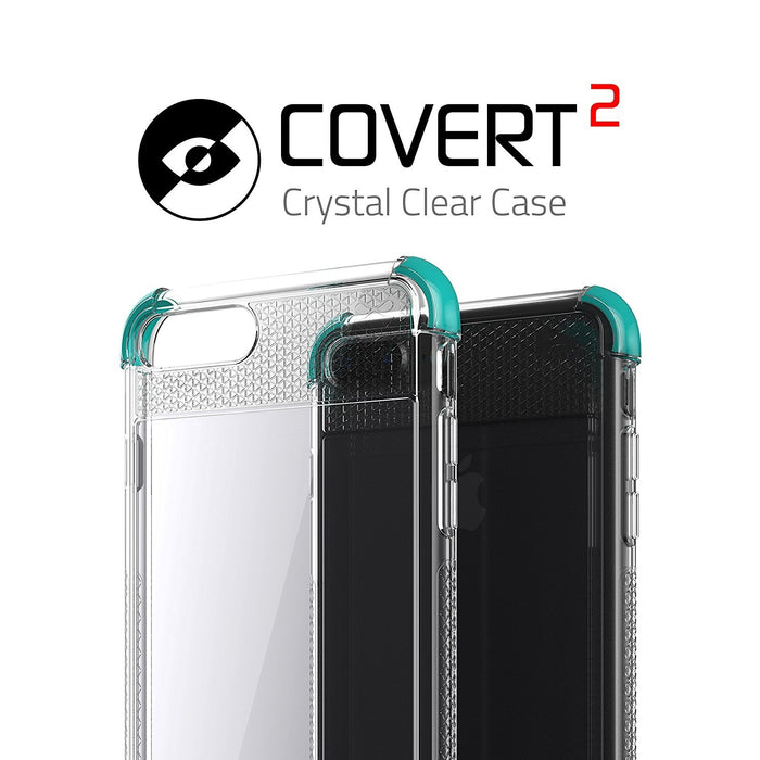 iPhone 8+ Plus Case, Ghostek Covert 2 Series for iPhone 8+ Plus Protective Case [ Teal] (Color in image: Red)