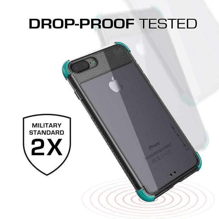 iPhone 8+ Plus Case, Ghostek Covert 2 Series for iPhone 8+ Plus Protective Case [ Teal] (Color in image: White)
