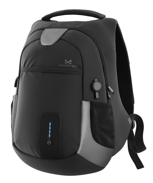 Ghostek NRGbag Gray Series Computer Laptop Messenger Backpack Book Bag + Battery Power Bank | Water Resistant | 7000mAh (Color in image: Gray)