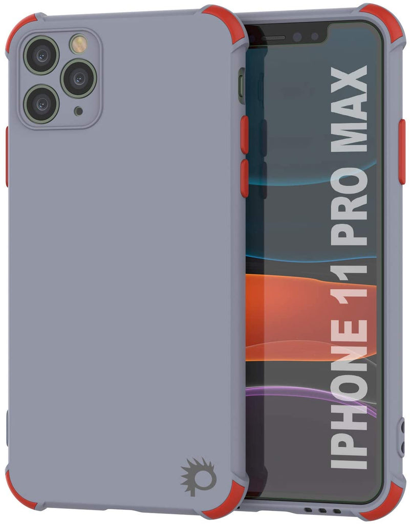 Punkcase Protective & Lightweight TPU Case [Sunshine Series] for iPhone 11 Pro Max [Grey] (Color in image: Grey)