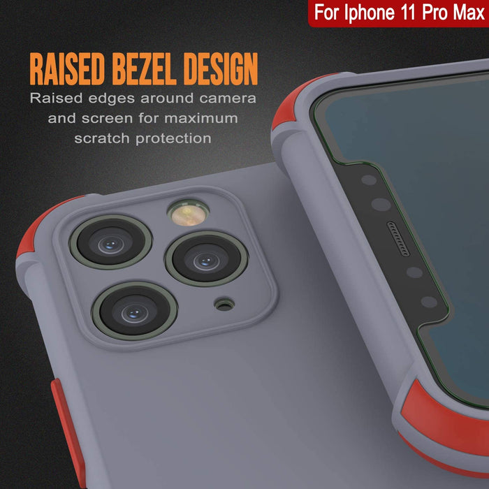 Punkcase Protective & Lightweight TPU Case [Sunshine Series] for iPhone 11 Pro Max [Grey] (Color in image: Orange)