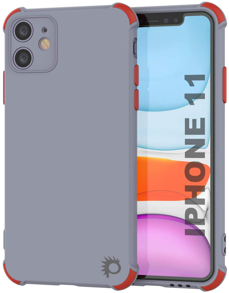 Punkcase Protective & Lightweight TPU Case [Sunshine Series] for iPhone 11 [Grey] (Color in image: Grey)