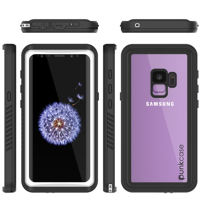 Galaxy S9 PLUS Waterproof Case, Punkcase [Extreme Series] [Slim Fit] [IP68 Certified] [Shockproof] [Snowproof] [Dirproof] Armor Cover [White] 