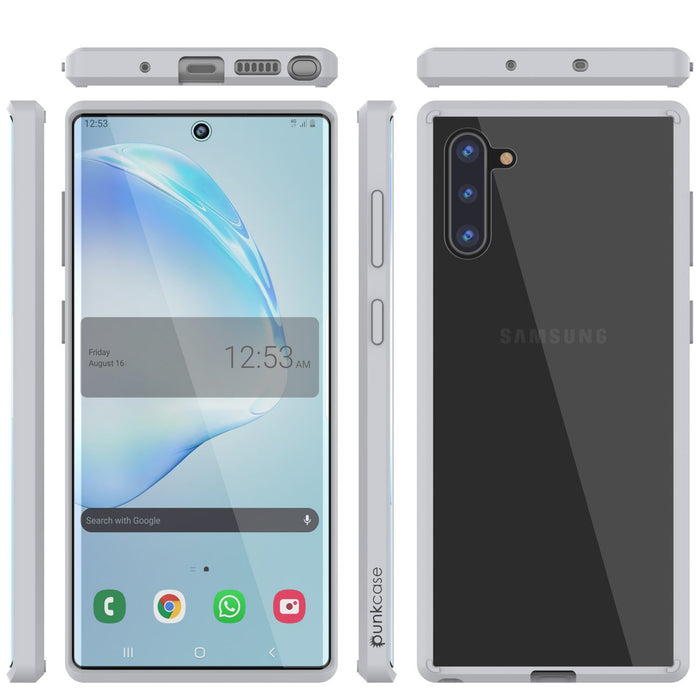 Galaxy Note 10 Punkcase Lucid-2.0 Series Slim Fit Armor White Case Cover (Color in image: Clear)