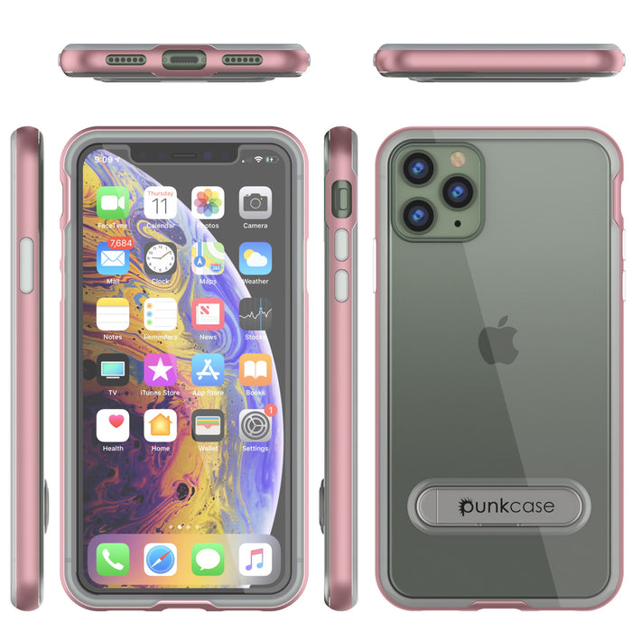 iPhone 11 Pro Max Case, PUNKcase [LUCID 3.0 Series] [Slim Fit] Armor Cover w/ Integrated Screen Protector [Rose Gold] (Color in image: Black)