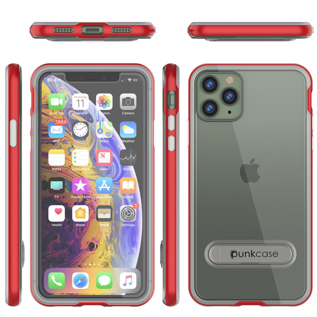 iPhone 12 Pro Case, PUNKcase [LUCID 3.0 Series] [Slim Fit] Protective Cover w/ Integrated Screen Protector [Red] (Color in image: Gold)