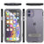 iPhone 12 Case, PUNKcase [LUCID 3.0 Series] [Slim Fit] Protective Cover w/ Integrated Screen Protector [Black] (Color in image: Grey)