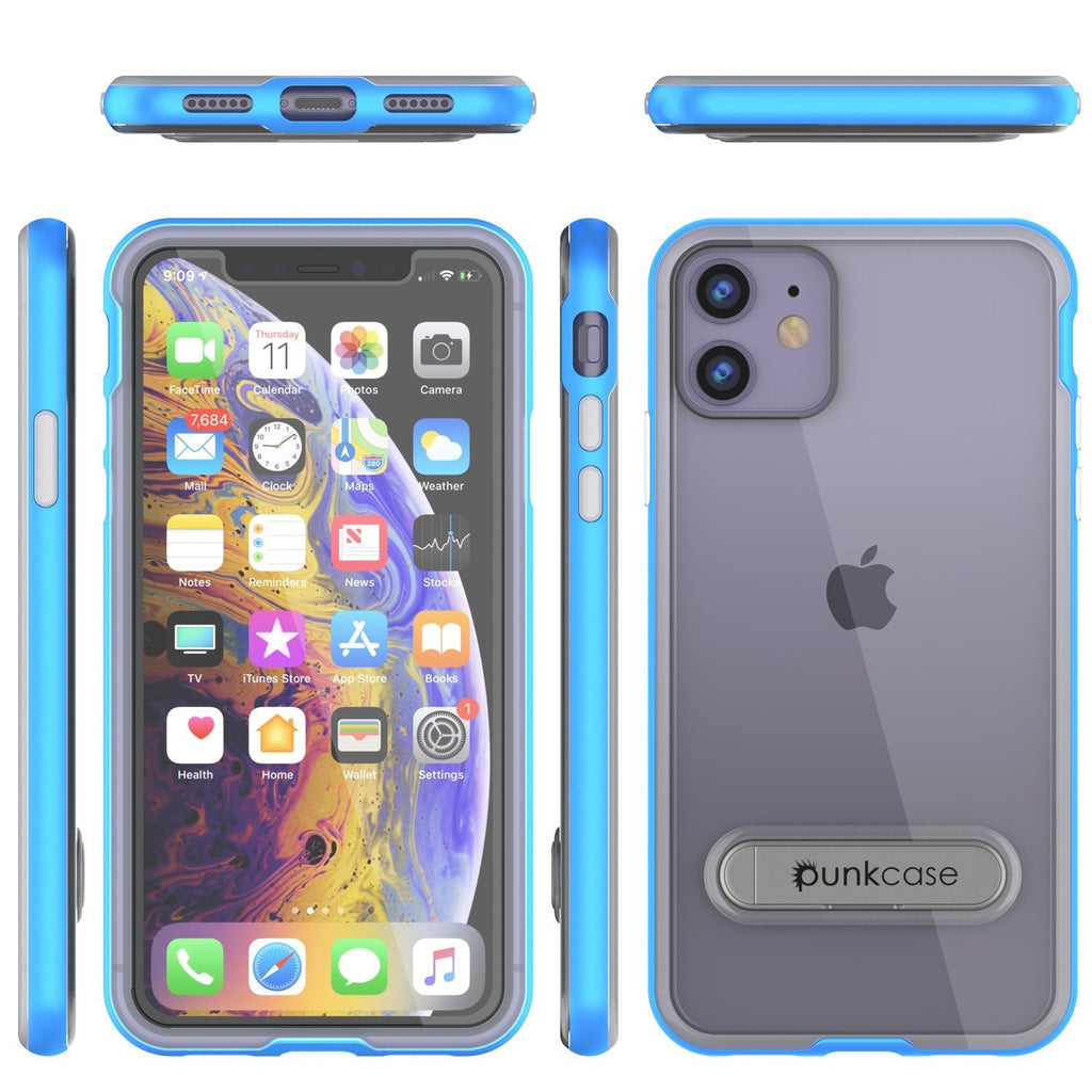 iPhone 12 Mini Case, PUNKcase [LUCID 3.0 Series] [Slim Fit] Protective Cover w/ Integrated Screen Protector [Blue] (Color in image: Grey)