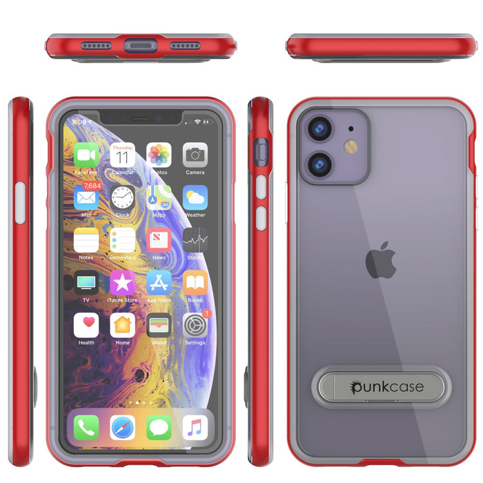 iPhone 12 Case, PUNKcase [LUCID 3.0 Series] [Slim Fit] Protective Cover w/ Integrated Screen Protector [Red] (Color in image: Gold)
