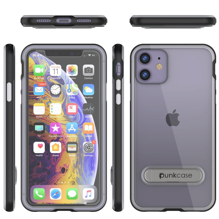 iPhone 12 Mini Case, PUNKcase [LUCID 3.0 Series] [Slim Fit] Protective Cover w/ Integrated Screen Protector [Black] (Color in image: Grey)