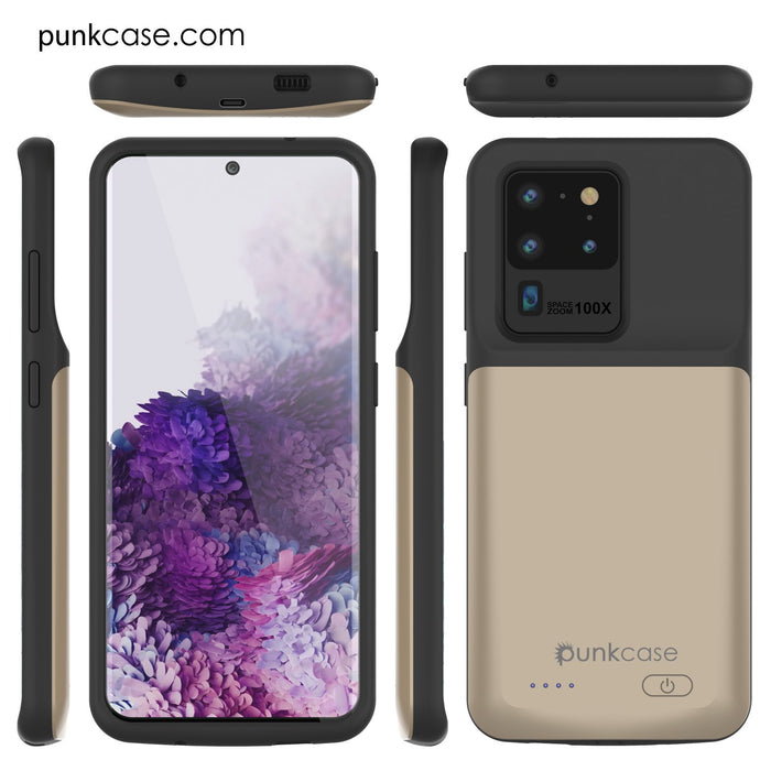 PunkJuice S20 Ultra Battery Case Gold - Fast Charging Power Juice Bank with 6000mAh (Color in image: Gold)