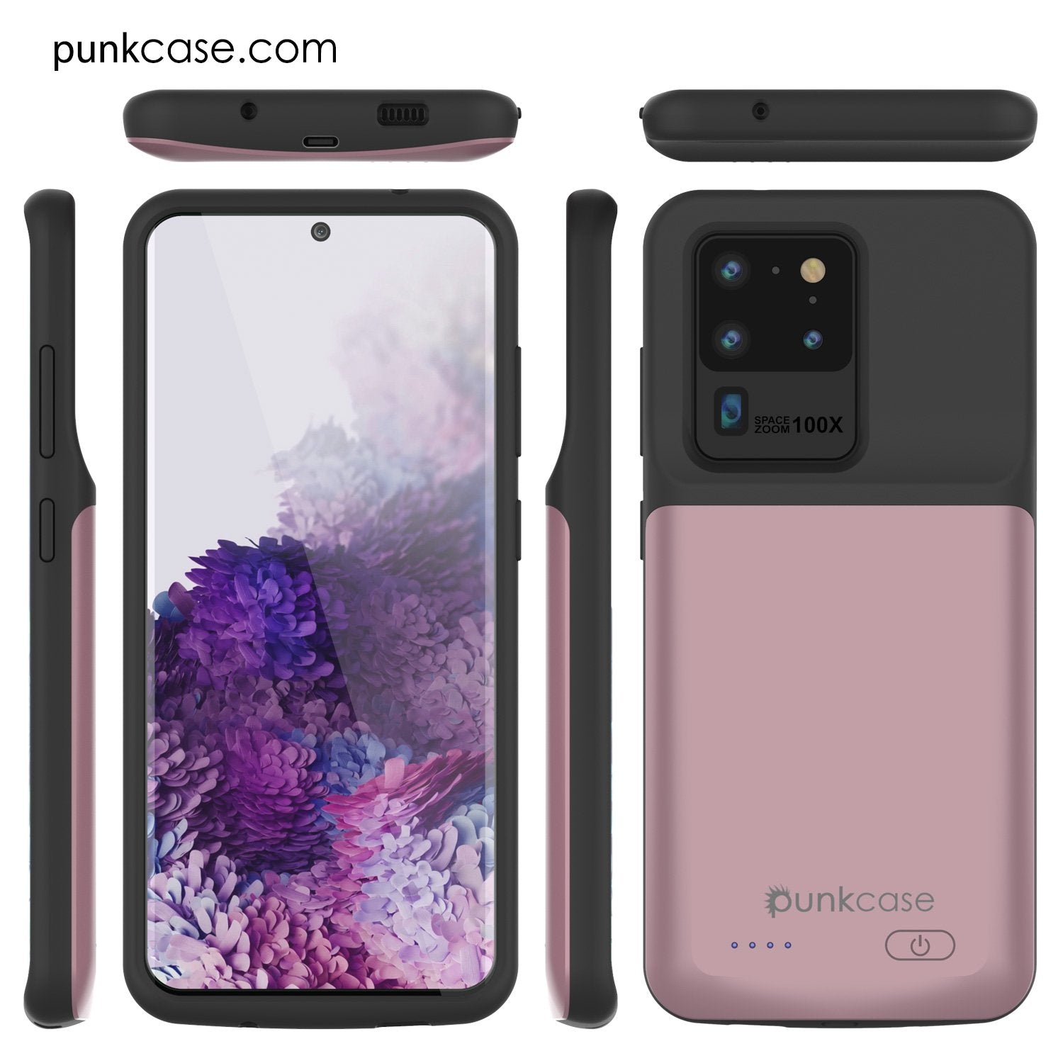 PunkJuice S20 Ultra Battery Case Rose - Fast Charging Power Juice Bank with 6000mAh (Color in image: Rose-Gold)