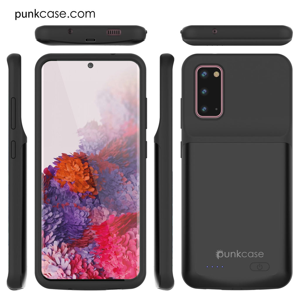PunkJuice S20 Battery Case All Black - Fast Charging Power Juice Bank with 4800mAh (Color in image: All Black)