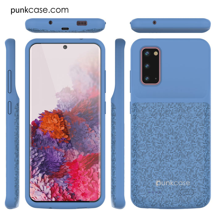 PunkJuice S20 Battery Case Patterned Blue - Fast Charging Power Juice Bank with 4800mAh (Color in image: Patterned Blue)