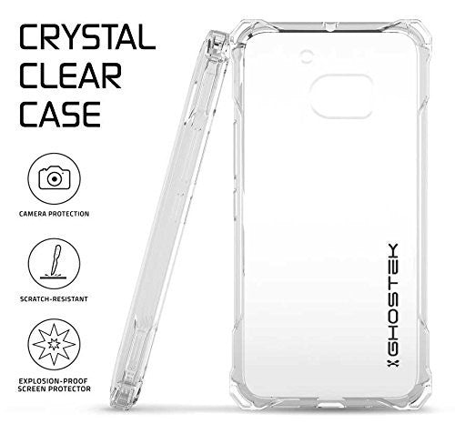 HTC 10 Case, Ghostek® Covert Clear Series Premium Slim Hybrid | w/Screen Protector | Ultra Fit (Color in image: Gold)