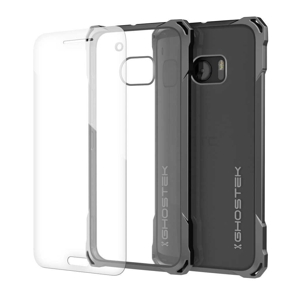 HTC 10 Case, Ghostek® Covert Dark Grey Series Premium Slim Hybrid | w/Screen Protector | Ultra Fit (Color in image: Dark Gray)