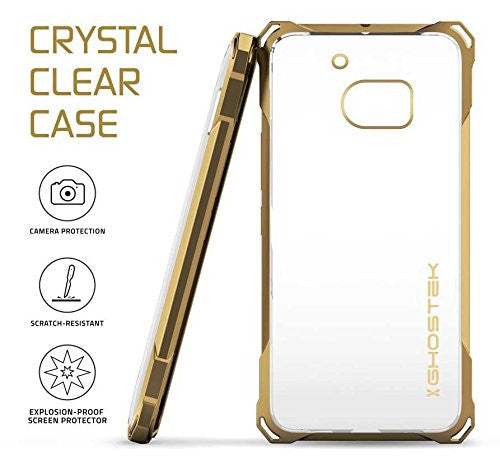 HTC 10 Case, Ghostek® Covert Gold Series Premium Slim Hybrid | w/Screen Protector | Ultra Fit (Color in image: Dark Gray)