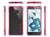 HTC 10 Case, Ghostek® Covert Pink Series Premium Slim Hybrid | w/Screen Protector | Ultra Fit (Color in image: Dark Gray)