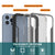 Punkcase iPhone 13 Pro Max ravenger Case Protective Military Grade Multilayer Cover [Grey-Black] 