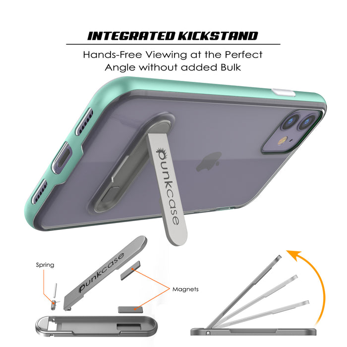 iPhone 11 Case, PUNKcase [LUCID 3.0 Series] [Slim Fit] Armor Cover w/ Integrated Screen Protector [Teal] (Color in image: Grey)