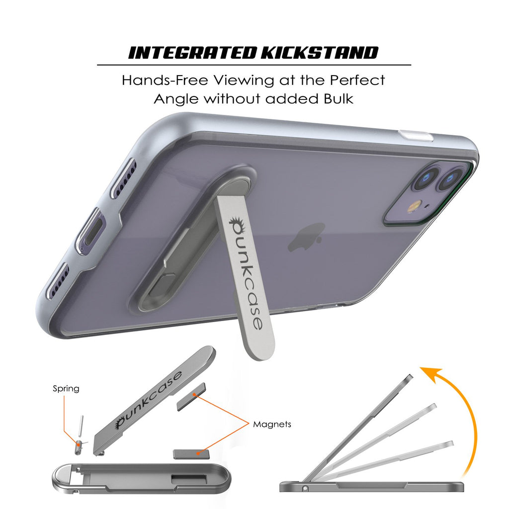 iPhone 12 Mini Case, PUNKcase [LUCID 3.0 Series] [Slim Fit] Protective Cover w/ Integrated Screen Protector [Silver] (Color in image: Grey)