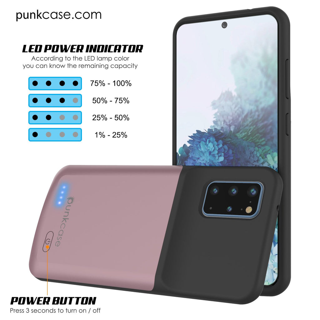 PunkJuice S20+ Plus Battery Case Rose - Fast Charging Power Juice Bank with 6000mAh (Color in image: Gold)