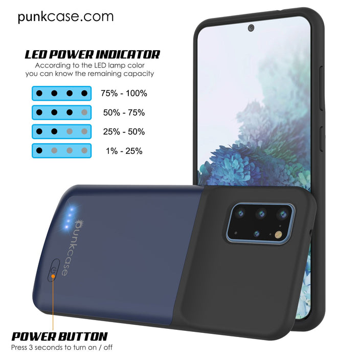 PunkJuice S20+ Plus Battery Case All Blue - Fast Charging Power Juice Bank with 6000mAh (Color in image: Gold)