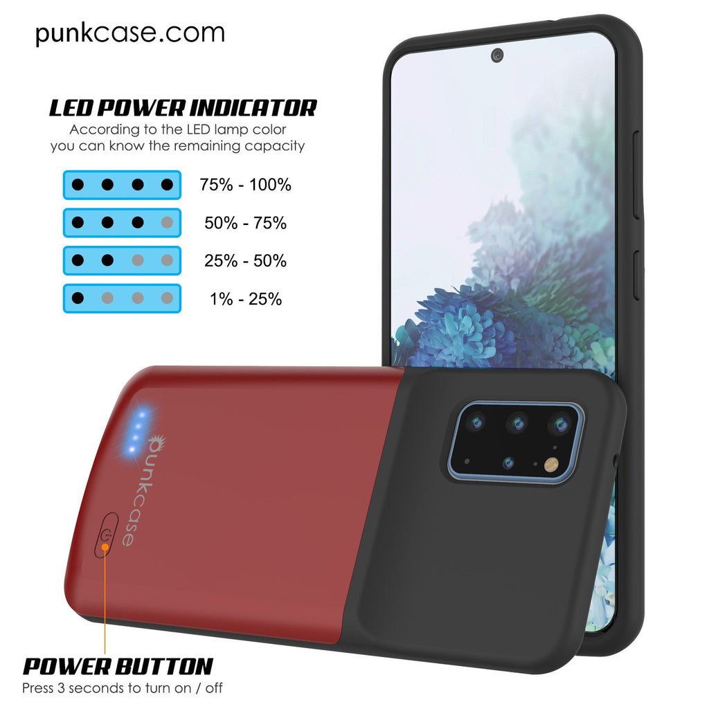 PunkJuice S20+ Plus Battery Case Red - Fast Charging Power Juice Bank with 6000mAh (Color in image: Gold)