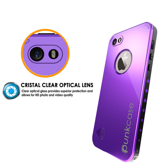 iPhone 5S/5 Waterproof Case, PunkCase StudStar Purple Case Water/Shock/Dirt Proof | Lifetime Warranty (Color in image: teal)