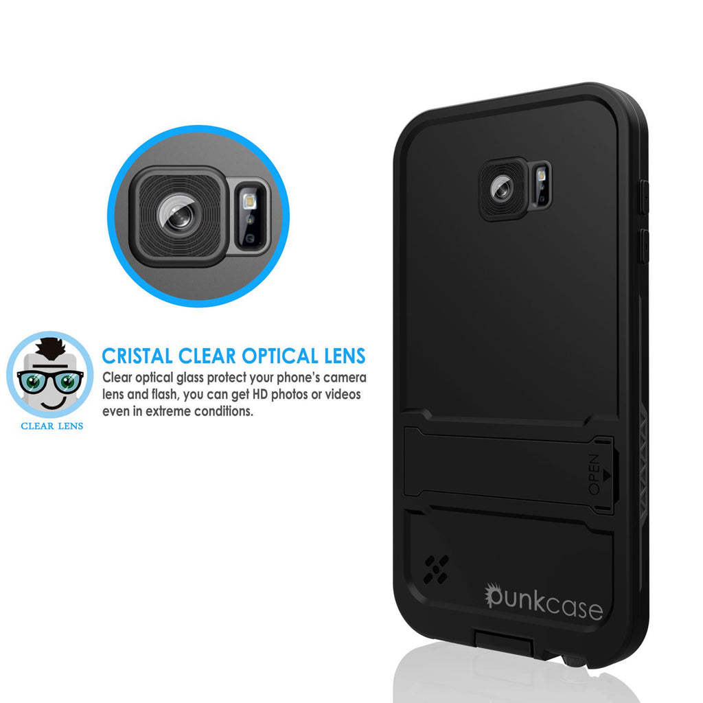 Galaxy S6 Waterproof Case, Punkcase SpikeStar Black Water/Shock/Dirt/Snow Proof | Lifetime Warranty (Color in image: red)