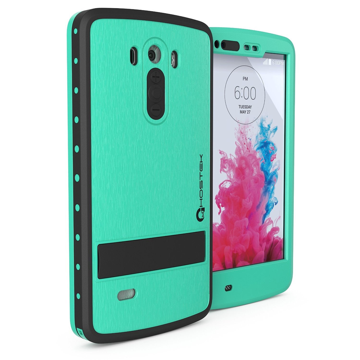 LG G3 Waterproof Case, Ghostek Atomic Teal W/ Attached Screen Protector  Slim Fitted  LG G3 (Color in image: teal)