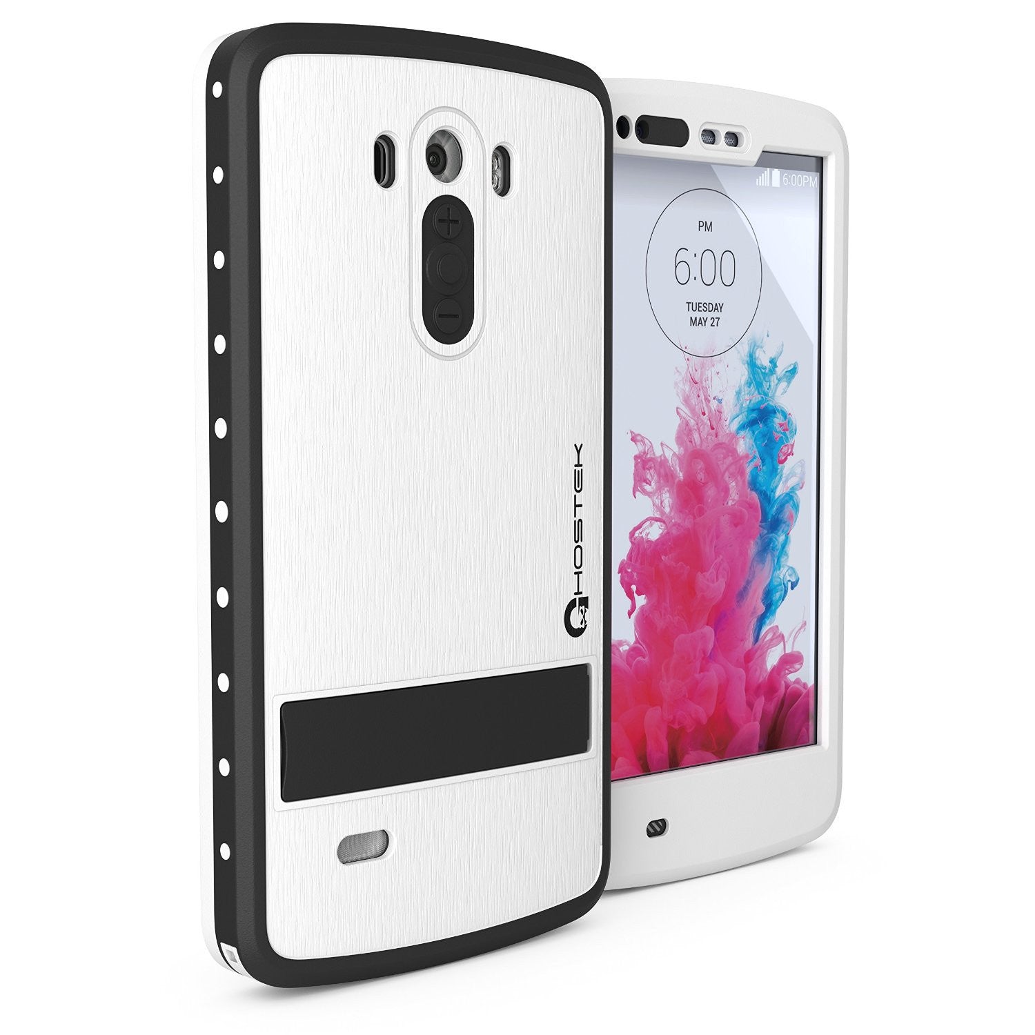 LG G3 Waterproof Case, Ghostek Atomic White W/ Attached Screen Protector LG G3 Slim Fitted (Color in image: white)