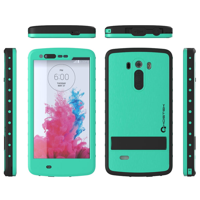 LG G3 Waterproof Case, Ghostek Atomic Teal W/ Attached Screen Protector  Slim Fitted  LG G3 (Color in image: black)