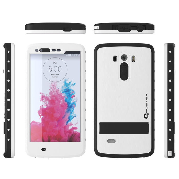 LG G3 Waterproof Case, Ghostek Atomic White W/ Attached Screen Protector LG G3 Slim Fitted (Color in image: green)