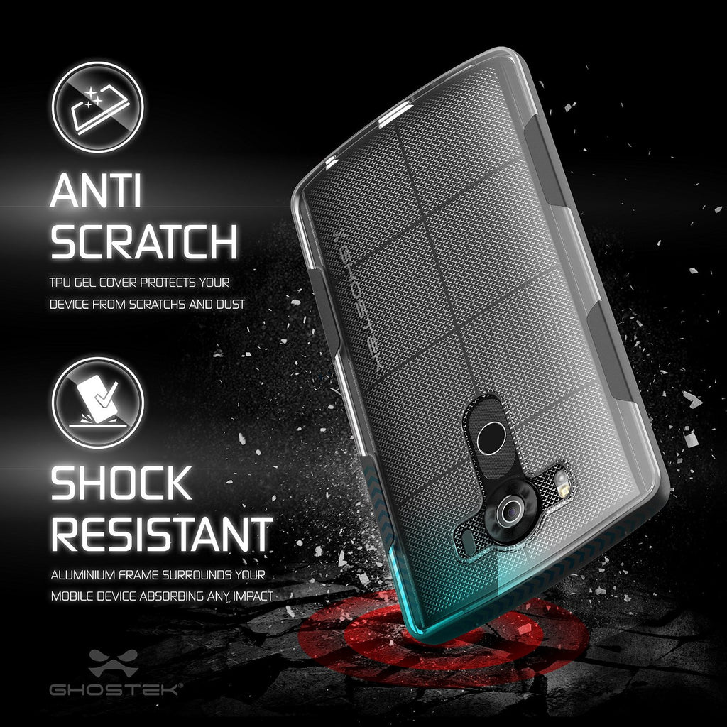 LG V10 Case, Ghostek® Cloak Black Slim Hybrid Impact Armor Cover | Lifetime Warranty Exchange (Color in image: silver)