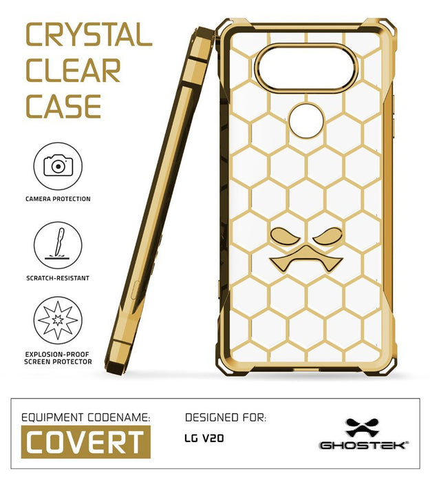 LG v20 Case, Ghostek® Covert Gold, Premium Impact Protective Armor | Lifetime Warranty Exchange (Color in image: rose pink)