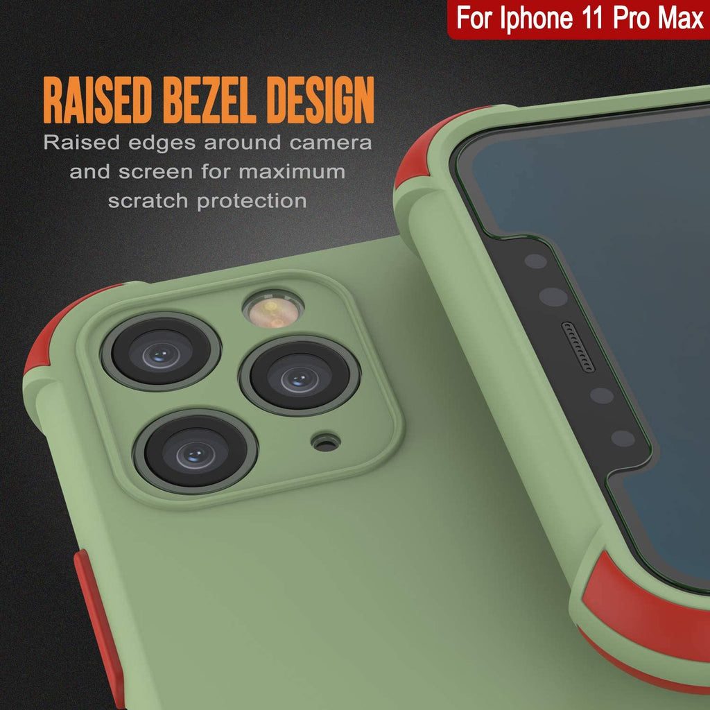 Punkcase Protective & Lightweight TPU Case [Sunshine Series] for iPhone 11 Pro Max [Light Green] (Color in image: Rose)