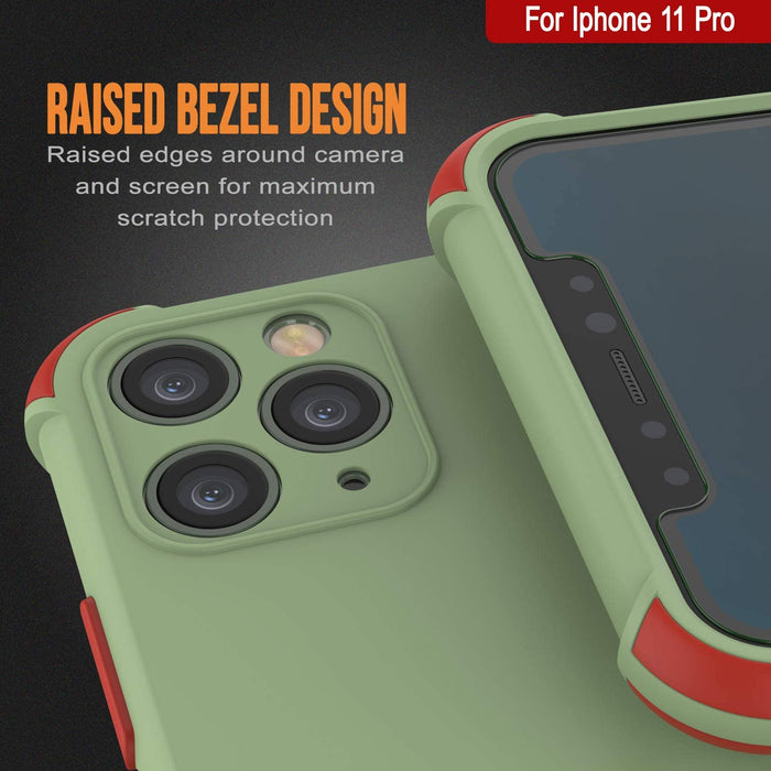 Punkcase Protective & Lightweight TPU Case [Sunshine Series] for iPhone 11 Pro [Light Green] (Color in image: Rose)