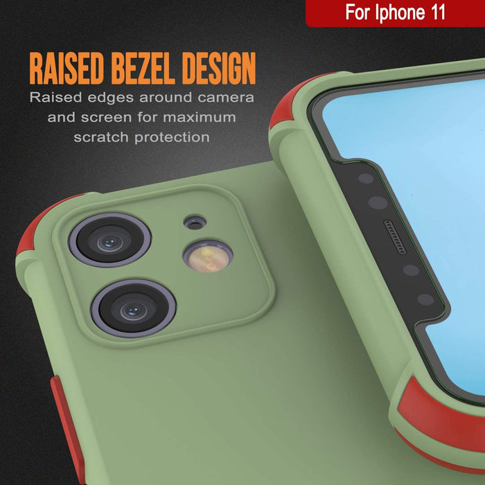 Punkcase Protective & Lightweight TPU Case [Sunshine Series] for iPhone 11 [Light Green] (Color in image: Rose)
