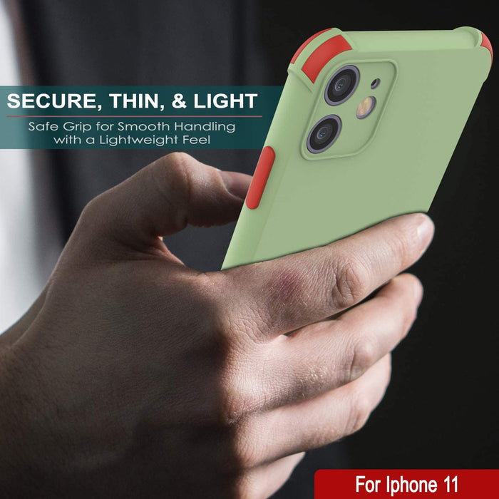 Punkcase Protective & Lightweight TPU Case [Sunshine Series] for iPhone 11 [Light Green] (Color in image: Teal)
