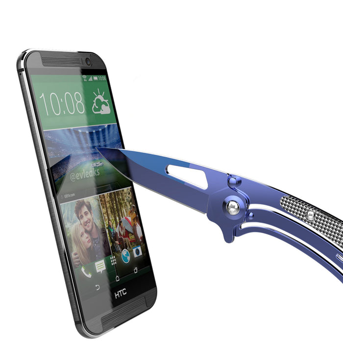 M8 Tempered Glass Screen Protector, Punkcase SHIELD for HTC One M8 0.33mm Thick 9H 
