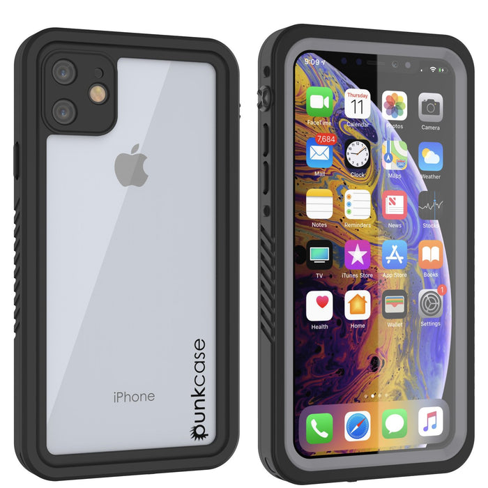 iPhone 11 Waterproof Case, Punkcase [Extreme Series] Armor Cover W/ Built In Screen Protector [Clear] (Color in image: Clear)