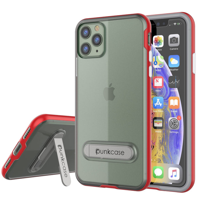 iPhone 12 Pro Max Case, PUNKcase [LUCID 3.0 Series] [Slim Fit] Protective Cover w/ Integrated Screen Protector [Red] (Color in image: Red)