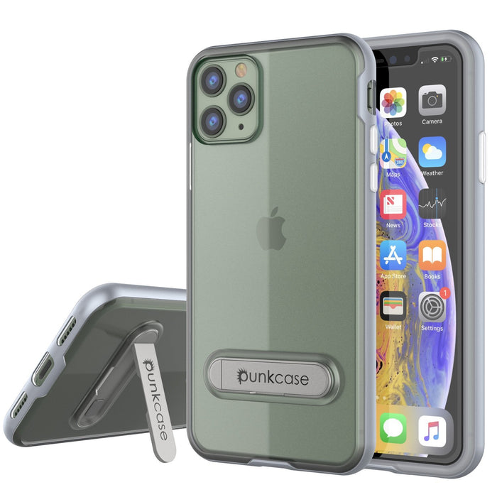 iPhone 12 Pro Max Case, PUNKcase [LUCID 3.0 Series] [Slim Fit] Protective Cover w/ Integrated Screen Protector [Silver] (Color in image: Silver)