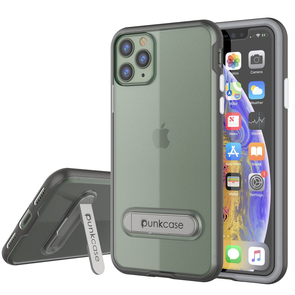 iPhone 12 Pro Max Case, PUNKcase [LUCID 3.0 Series] [Slim Fit] Protective Cover w/ Integrated Screen Protector [Grey] (Color in image: Grey)